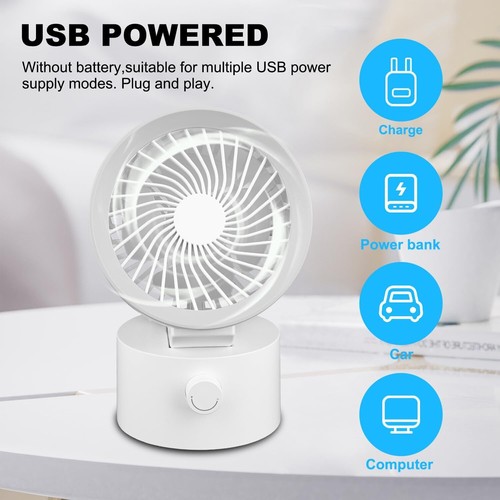 Table Fan 8 Speeds 4 Blades 90 Oscillation 30 Adjustable Head White C - Picture 7 of 7