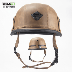 leather cycling helmet