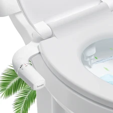 Bidet Attachment Ultra-Slim Toilet Seat Attachment Dual Nozzle Bidet Adjustable 