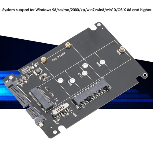 M.2 NGFF / MSATA to SATA Adapter 3.0 SSD to SATA Converter Reader Board Computer