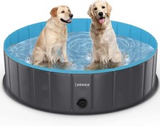 Foldable Dog Pool Dog Paddling Pool - Portable Kiddie Pool for Kids,( L SIZE )