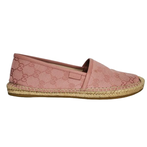 Espadrilles plates femme Gucci GG Supreme monogramme toile à enfiler EU 39,5 US 9,5