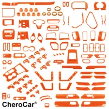 Orange for 21-25 Ford Bronco Full Car Interior Accessories Decor Trim Cover Kit