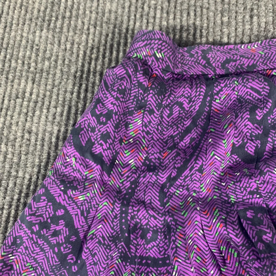 Falda De Colección Carlisle Para Mujer 2 Púrpura Seda Ligera Plisada Acampanada Cómoda 22x26 Foto 3 de 4