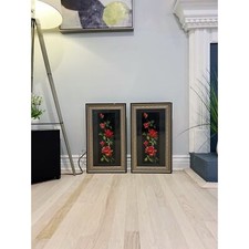 Royal Paris cross stitched needlepoint roses