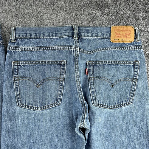 Bundle Levis 550 Relaxed Blue Jeans Size 20 Reg 30x30 EUC Relaxed 30x29/30x28 - Picture 6 of 15