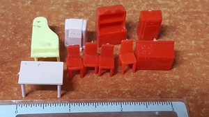 vintage plastic dollhouse furniture