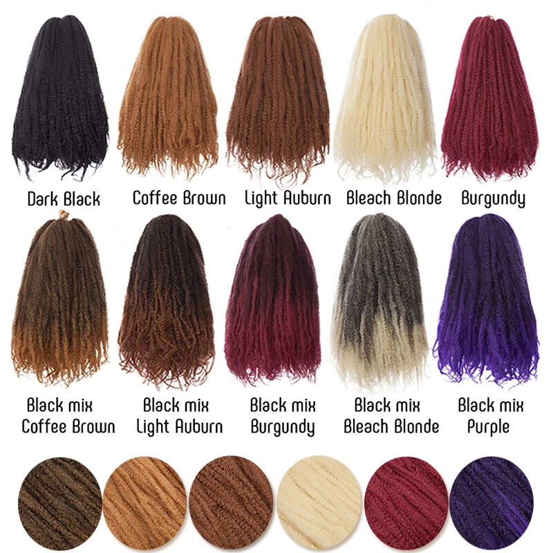 Soft Natural 18" Long Kinky Marley Braid Cuban Twist Braiding Hair Extension - Image 3 of 4