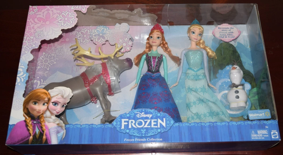 Disney Frozen Friends Collection Doll Set Anna Elsa Olaf Sven Action Figures NEW