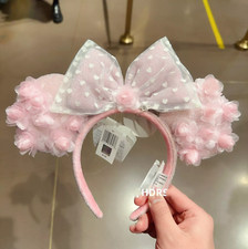 Disney Nuevo San Valentín Rosa Rosebud Corazones Minnie Mouse Oreja Diadema Disneyland