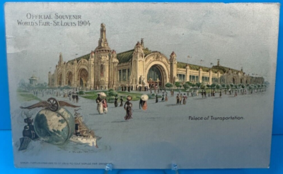 1904 COLOR St Louis Worlds Fair Corner Palace Of Transportation