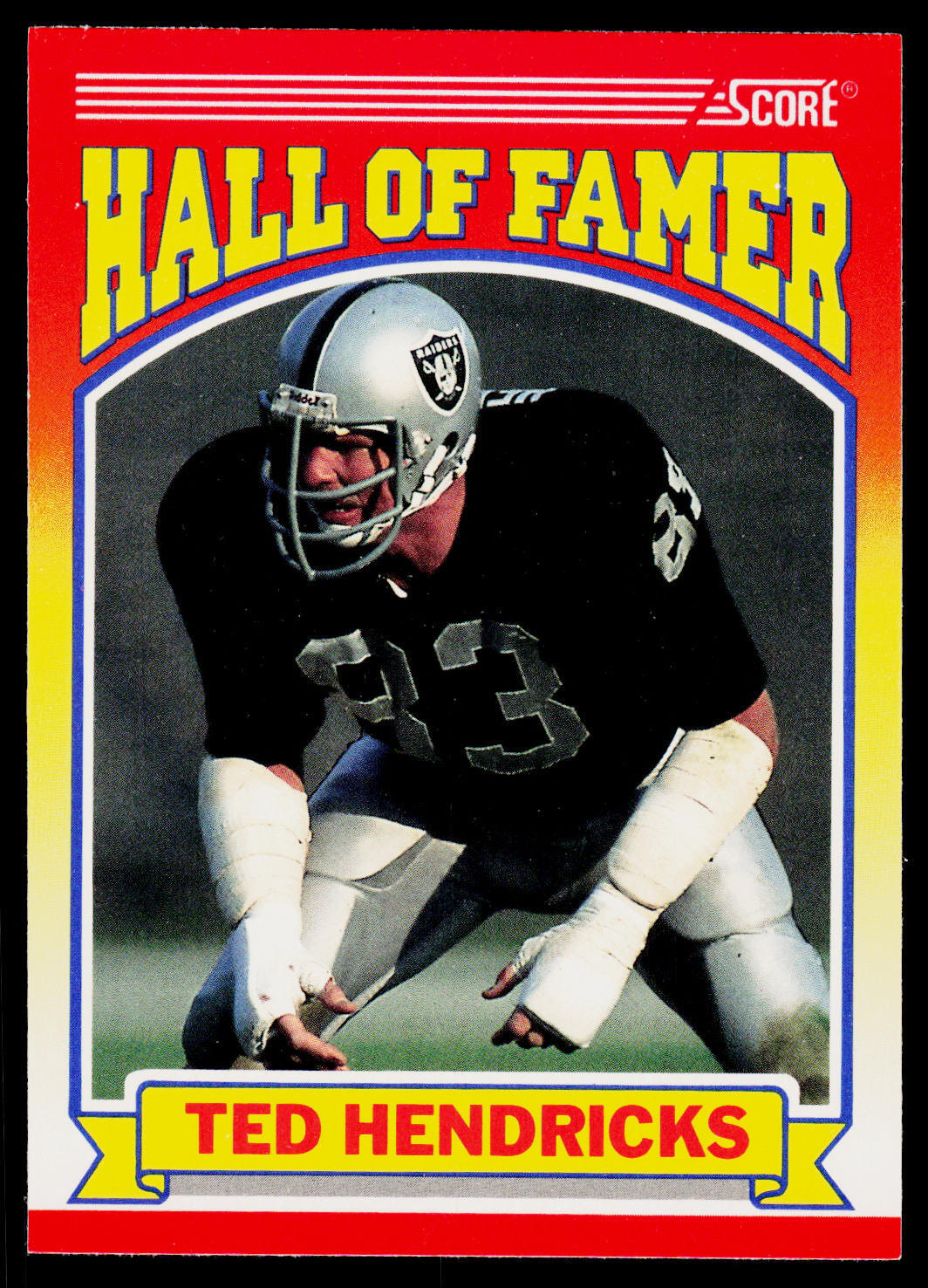 Ted Hendricks, 1990 Score, #599, Oakland Raiders,