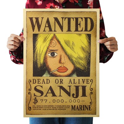 Wanted Doa Sanji Black Leg Manga Anime Kraft Paper Retro Poster Prints Ebay