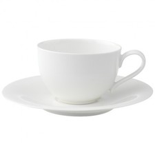 Villeroy & Boch 6 Kaffeetassen lang + Teller New Cottage Basic weiß Händler