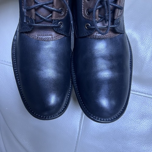 Botas Oxford H by Hudson Terran Alaska con cordones talla 41 EE. UU. 8 cuero negro marrón - Imagen 3 de 12