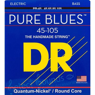 DR Strings PB-45 Pure Blues Medium 45-105 Bass Guitar Strings