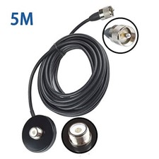 SO239 Mount Magnetic base Car Mobile RADIO antenna 5M Cable with PL259 Plug