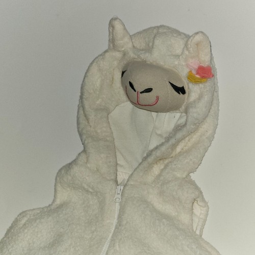Carter's Llama Halloween Costume Baby Girl 6-9 Months 1-Piece Sherpa Sheep Lamb - Picture 3 of 9