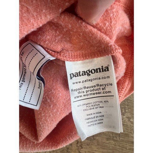 Patagonia Girls Orange Lightweight Crew Sweatshirt Size M/10 Outdoors - Picture 3 of 8