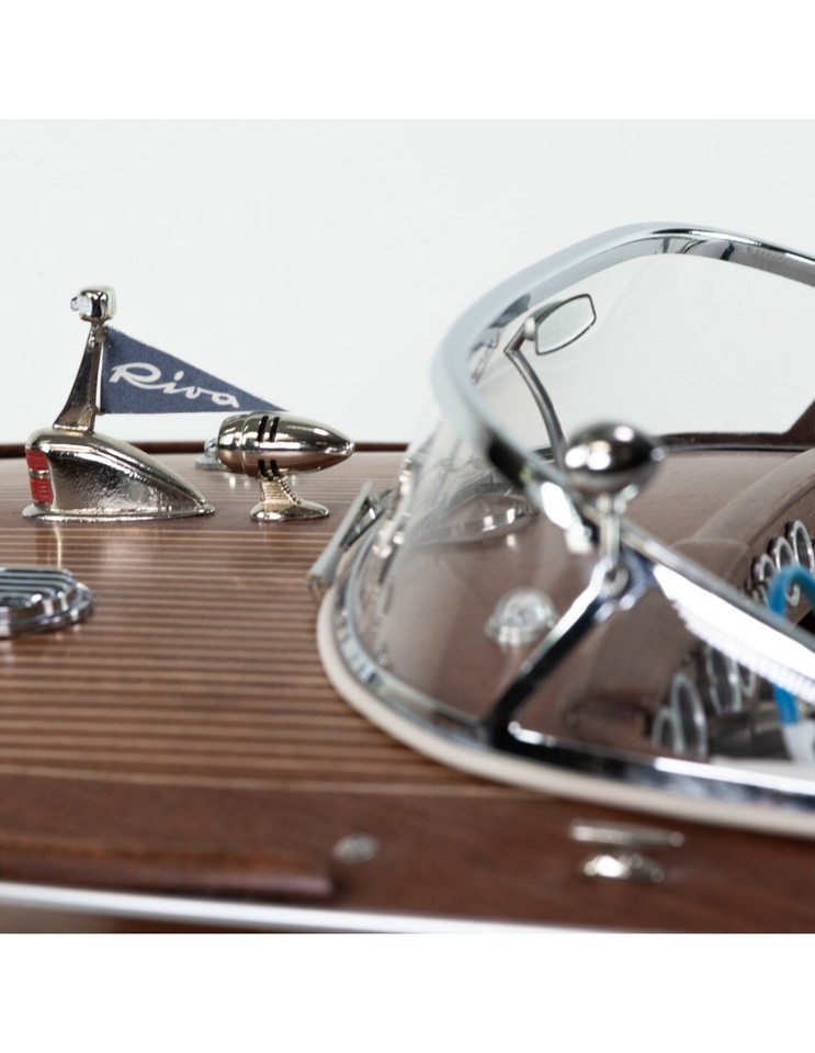 AMATI Kit Maquette Bois Bateau Runabout – Type Riva Aquarama Échelle 1:10 – Motorisable Et Adaptable Radio-commande