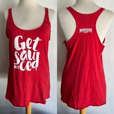 Camiseta sin mangas grande MOONSHINE FLATS para mujer "Get Sauced" San Diego Country Bar