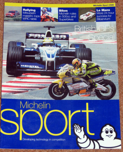 Revista Michelin Sport No18 - Especial de GP de Gran Bretaña 2001 - Bicicletas de F1 Rally de Le Mans - Imagen 1 de 1