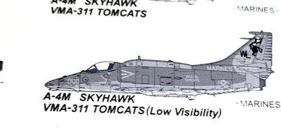 1/144 CafeReo A-4M SKYHAWK VMA-311 TOMCATS LOW VISIBILITY US NAVY J-WING 4. (46)