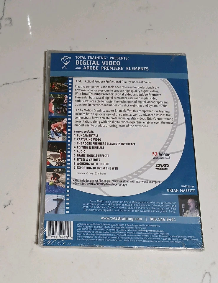 Total Training Digital Video Adobe Premier Elements - NEW sealed Case for PC - Image 2 of 2