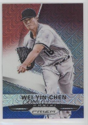 2015 Panini Prizm Red White & Blue Mojo Prizm Wei-Yin Chen #145 fm0