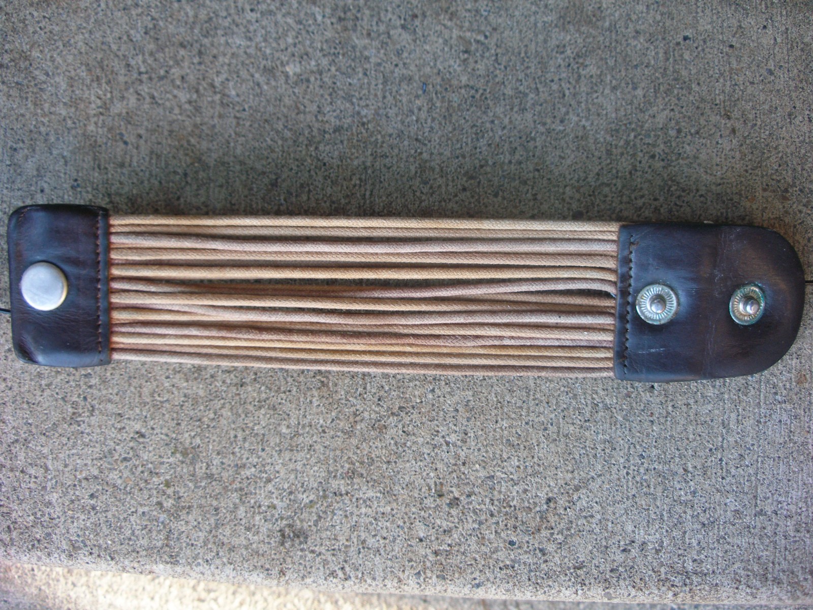 Multi-strand Leather Adjustable Bracelet, Brown - image 1