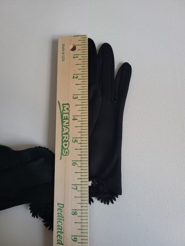 Vintage Hensen Black Ladies Gloves Sz 6 New - Picture 6 of 8
