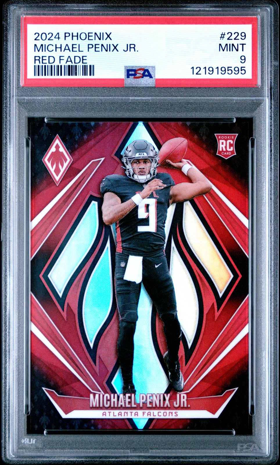 2024 PANINI PHOENIX RED FADE #229 MICHAEL PENIX JR. 286/299 PSA 9