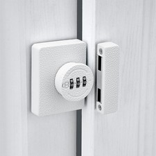 White Cabinet Lock Mechanical Password 3 Digit Keyless Drawer Sliding Door