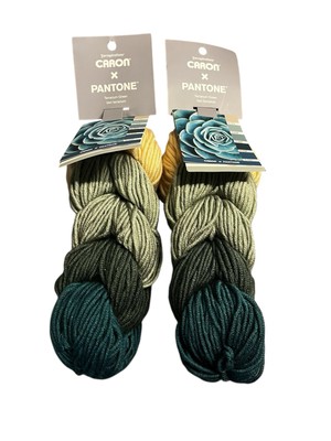 Caron x Pantone Lot Of 2~Terrarium Green Yarn ~3.5oz/127yds ea. DISCONTINUED!
