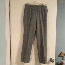 NWT Pendleton Virgin Wool Straight Leg Lined Dress Pants Slacks Sz 6P Gray Work