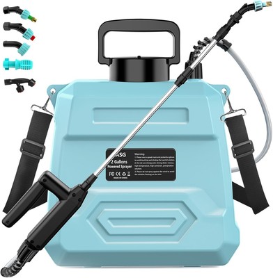 VASG Battery Powered Garden Sprayer 2 Gallon, Sprayer, Blue 
