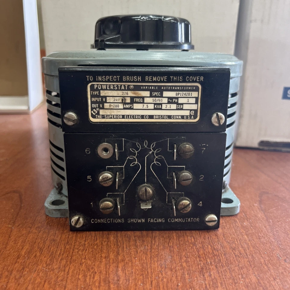 🔥Superior Electric POWERSTAT 226 Variable Autotransformer BP124201, Used🇺🇸 - Image 2 of 3