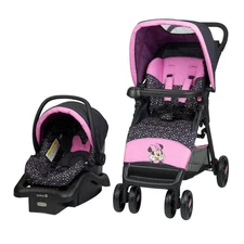 Disney Baby Minnie Mouse Simple Fold LX Travel System Stroller, Minnie Dot Party