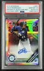 JULIO RODRIGUEZ PSA 10 2019 BOWMAN CHROME PROSPECT REFRACTOR RC AUTO MBA 95/499