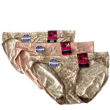 NEW Maidenform 3 Pair Barely There Invisible Look Bikini Panties 2XL/9