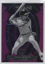 2023 Panini Chronicles Titan Purple Mojo Prizm 22/50 Craig Biggio #20 HOF 04br