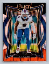 2024 Panini Select #8 Kaiir Elam Black & Orange Prizm Shock