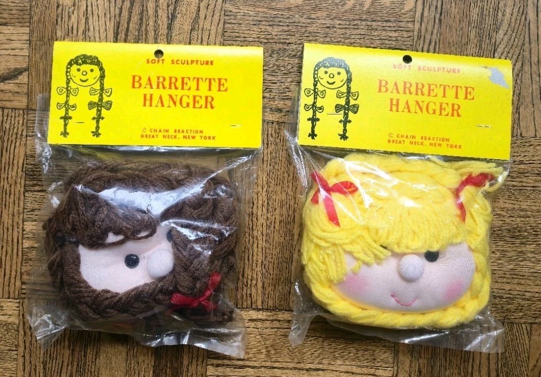 Vintage Cabbage Patch Soft Sculpture Barrett Hangers -  New In Bag & Very Rare 