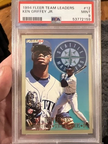 1994 Fleer Team Leaders #12 Ken Griffey Jr. PSA 9 HOF Mariners Low Pop