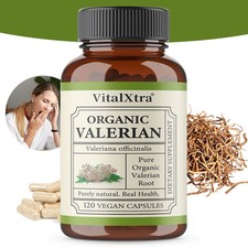 Organic Valeria Supplement 1000mg30/60/120Caps Support for Heart&Mood Relaxation