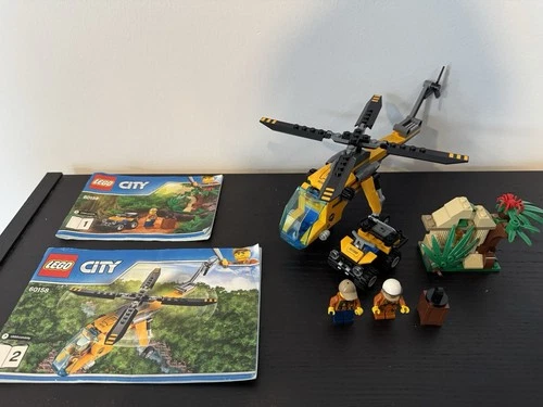 LEGO CITY Set (#60158) Jungle Cargo Helicopter - 100% Complete W/ Instructions