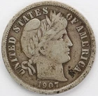 F 1907 O Barber Dime