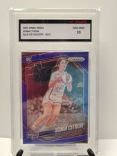 2025 Panini Prizm WNBA Sonia Citron #122 RC Blue Ice Velocity Graded GEM MINT 10