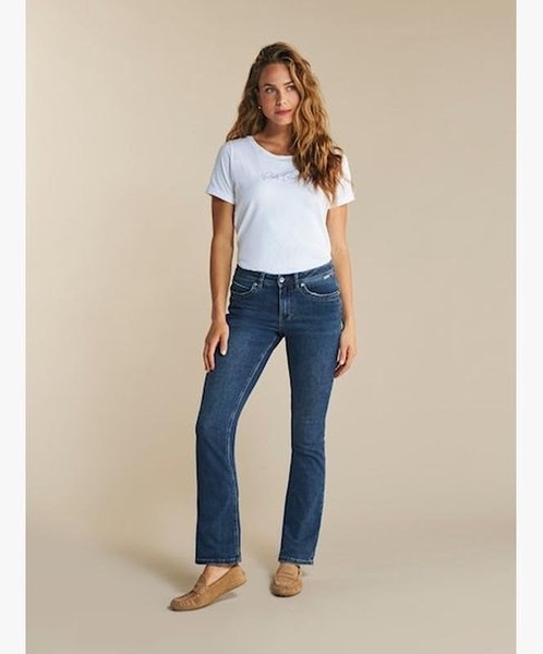 Women Red Button Jeans Navy 31 / L