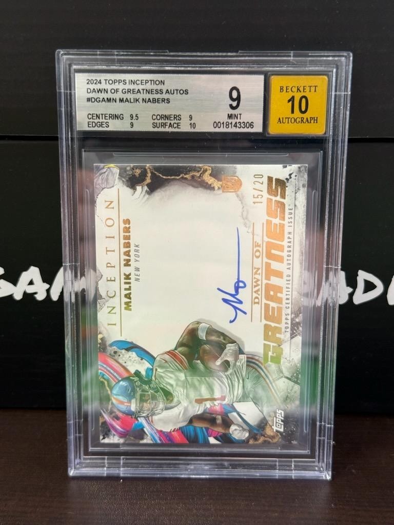 Malik Nabers Topps Inception Dawn of Greatness Autographs #DGAMN Base